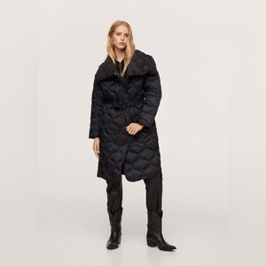 MANGO Quilted‎ Coat Water Repellent NO BELT Size XS